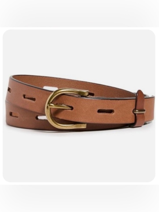 Madewell Accessories - Madewell Chestnut Leather Belt with Brass Buckle